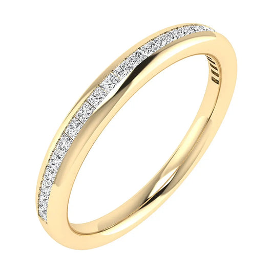 2.30mm Princess Channel Set 50% - Lab-grown Diamond | 18k Yellow Gold Lester & Brown