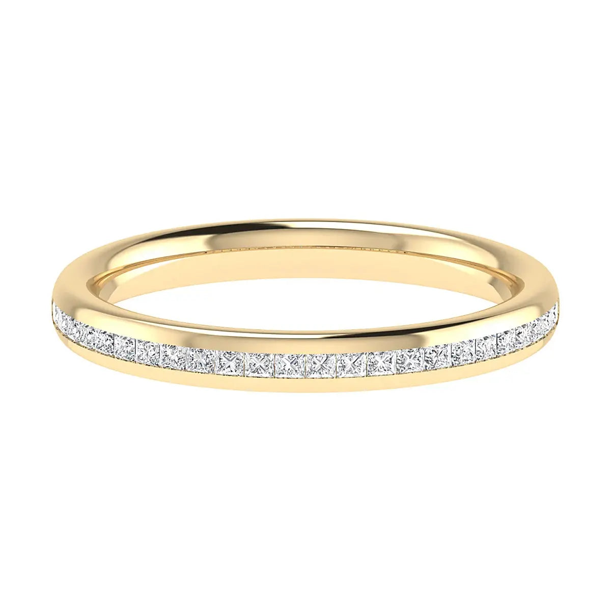 2.30mm Princess Channel Set 50% - Lab-grown Diamond | 18k Yellow Gold Lester & Brown