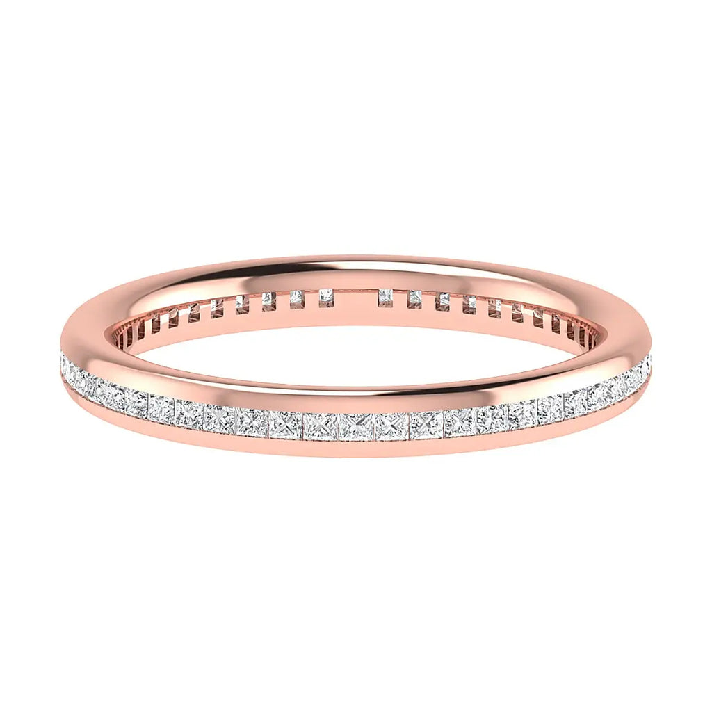 2.30mm Princess Channel Set 100% - Lab-grown Diamond | 18K Rose Gold Lester & Brown