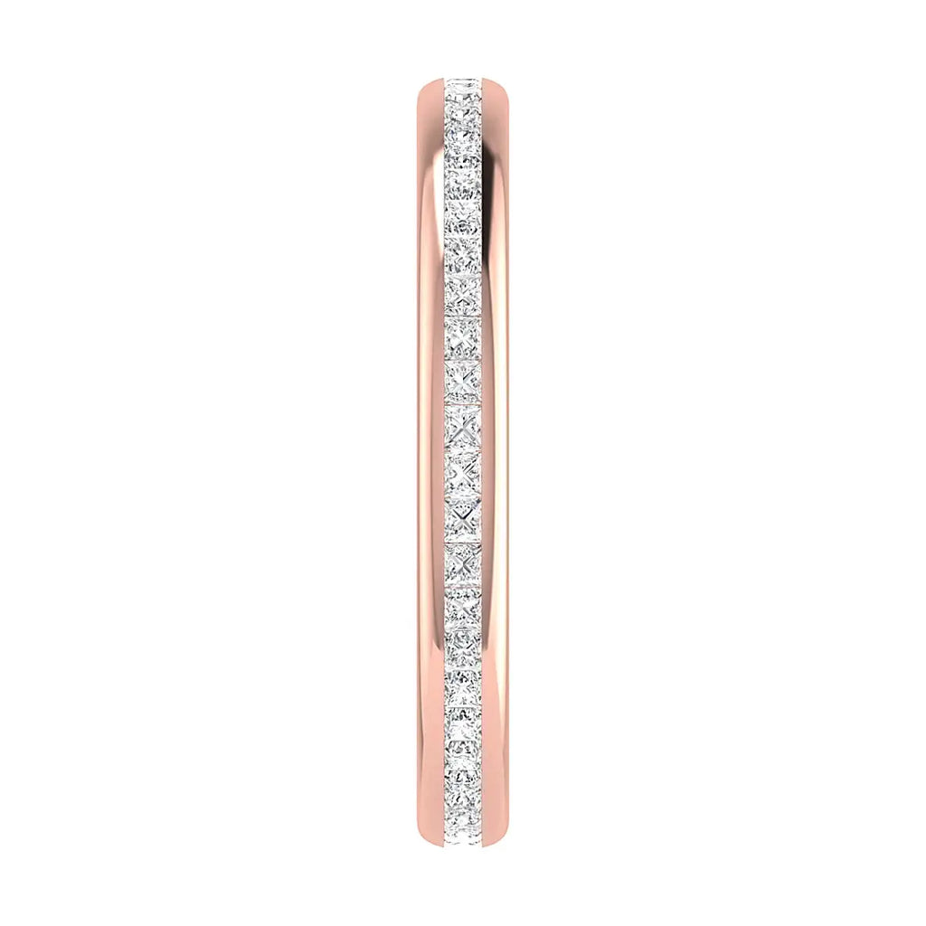 2.30mm Princess Channel Set 100% - Lab-grown Diamond | 18K Rose Gold Lester & Brown