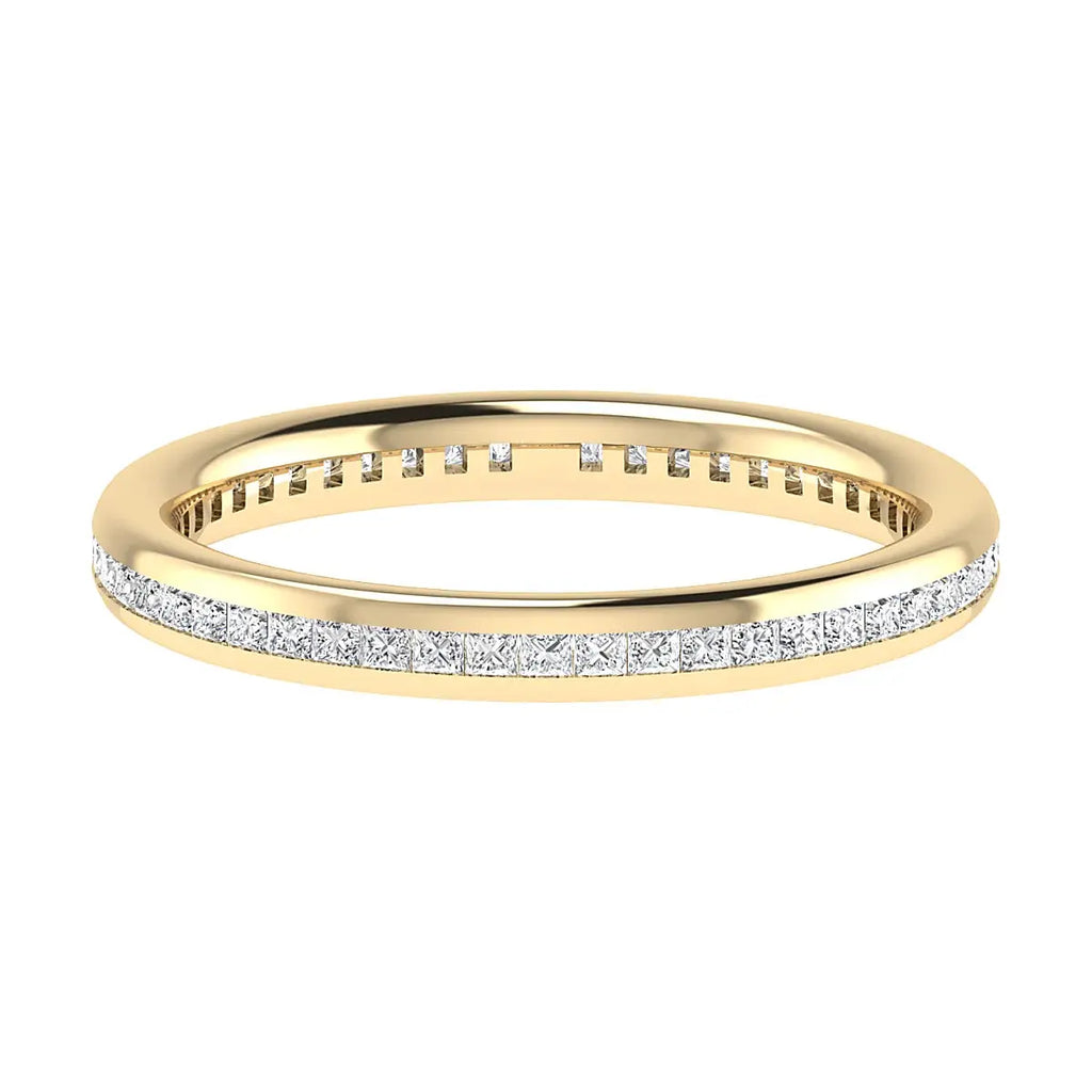 2.30mm Princess Channel Set 100% - Lab-grown Diamond | 18K Yellow Gold Lester & Brown