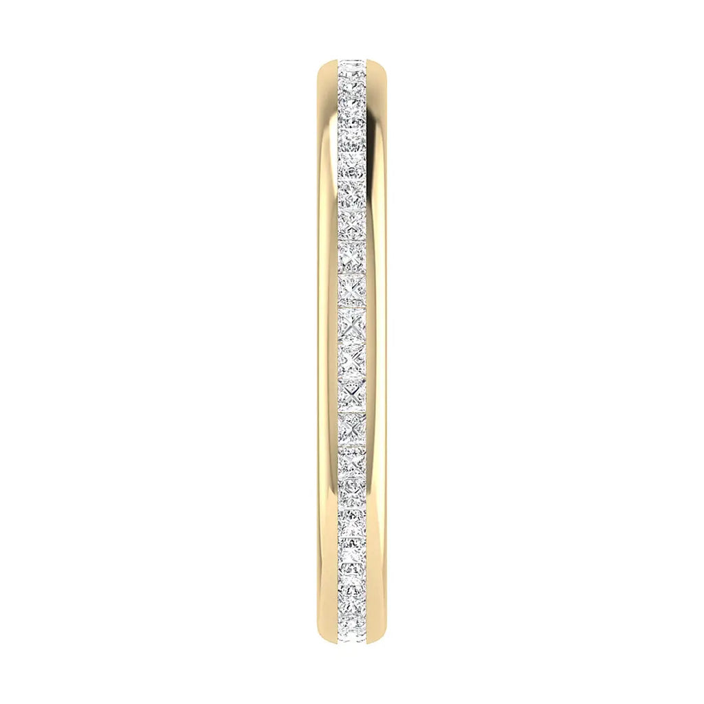 2.30mm Princess Channel Set 100% - Lab-grown Diamond | 18K Yellow Gold Lester & Brown