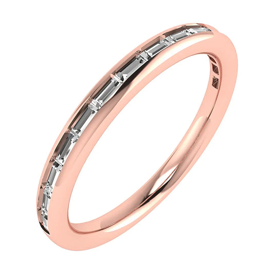 2.50mm Landscape Baguette Channel Set 50% - Lab-grown Diamond | 18K Rose Gold Lester & Brown