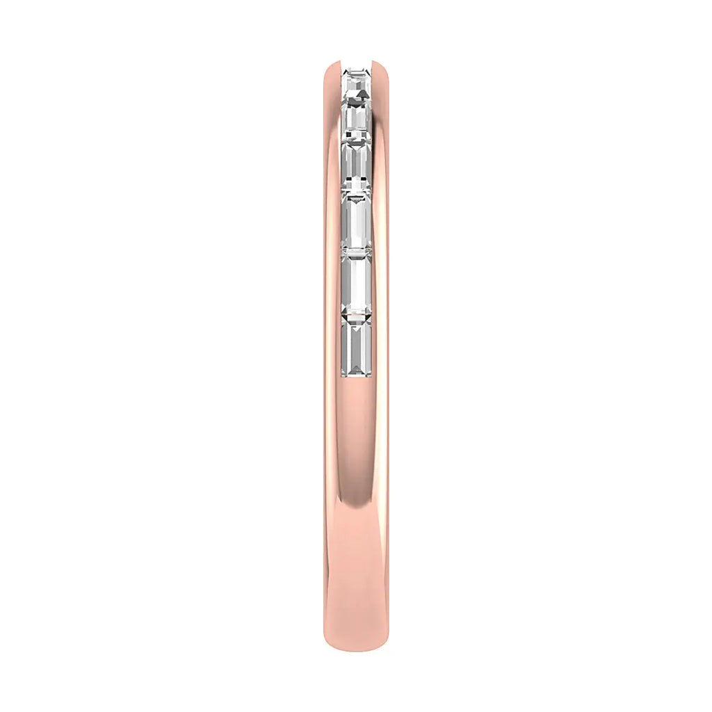 2.50mm Landscape Baguette Channel Set 50% - Lab-grown Diamond | 18K Rose Gold Lester & Brown