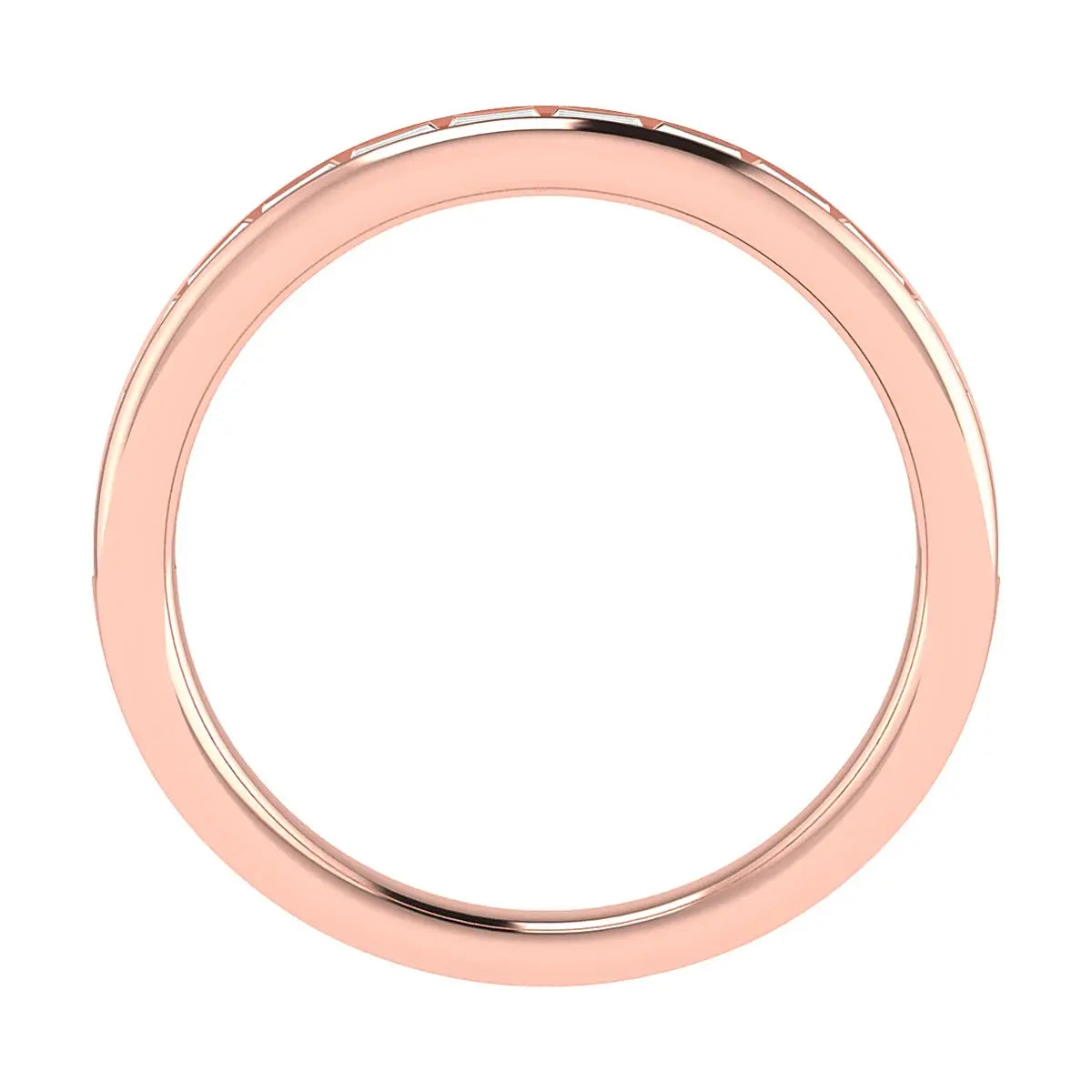 2.50mm Landscape Baguette Channel Set 50% - Lab-grown Diamond | 18K Rose Gold Lester & Brown