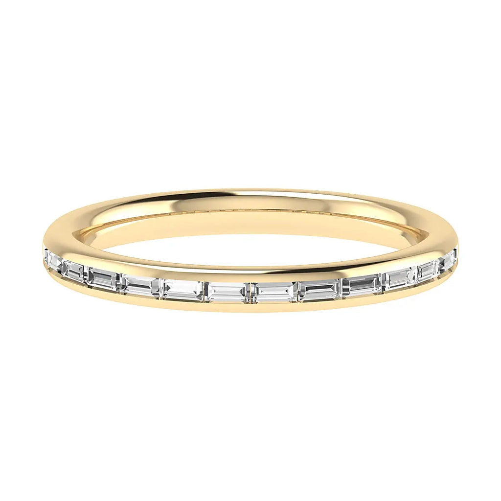 2.50mm Landscape Baguette Channel Set 50% - Lab-grown Diamond | 18K Yellow Gold Lester & Brown