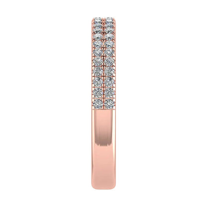 2.60mm Double Row Micro Claw Set 50% - Lab-grown Diamond Ring | 18k Rose Gold Lester & Brown