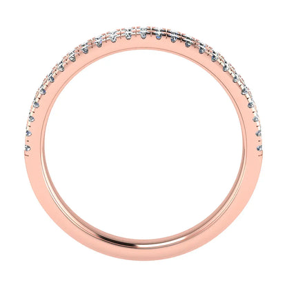2.60mm Double Row Micro Claw Set 50% - Lab-grown Diamond Ring | 18k Rose Gold Lester & Brown