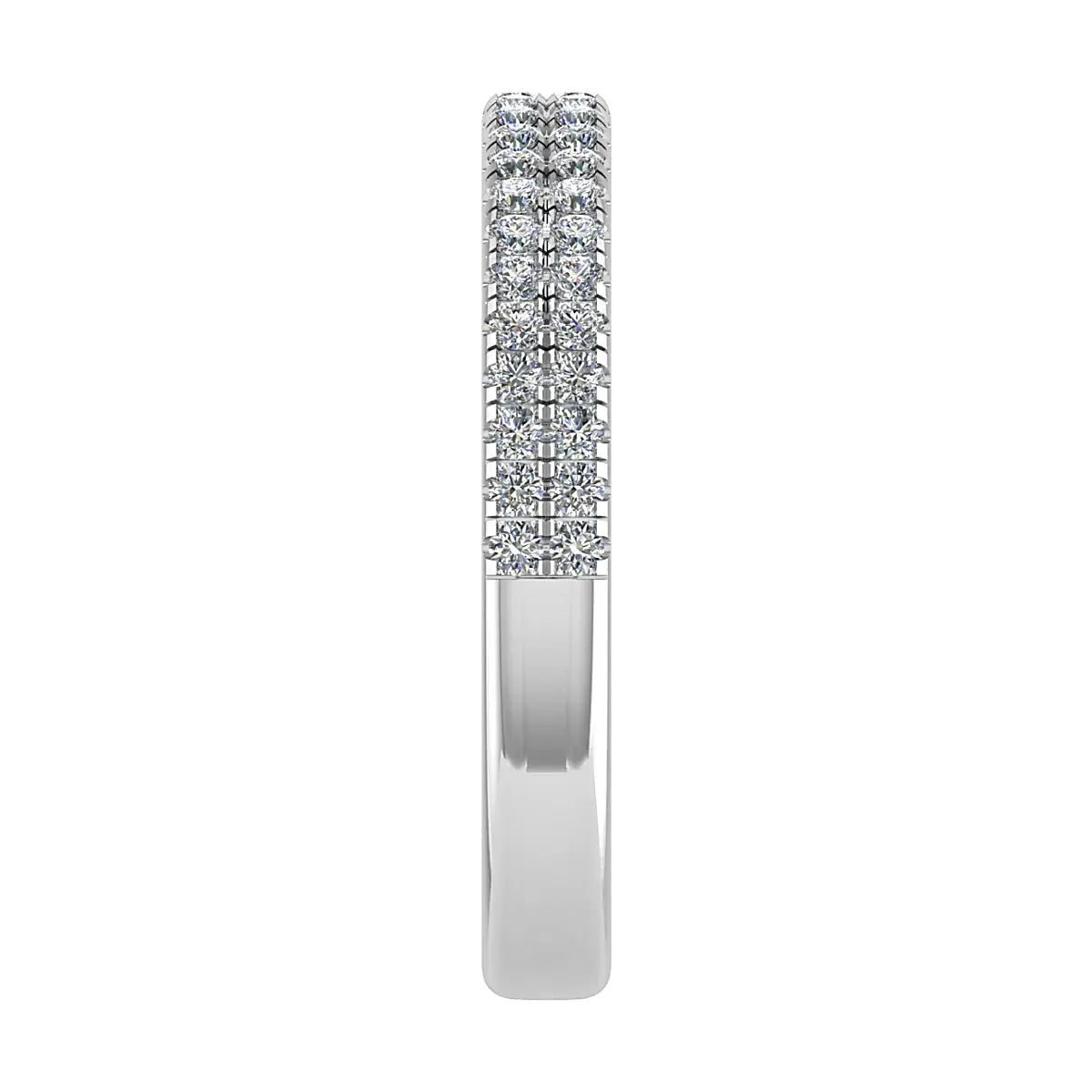 2.60mm Double Row Micro Claw Set 50% - Lab-grown Diamond Ring | 18k White Gold Lester & Brown