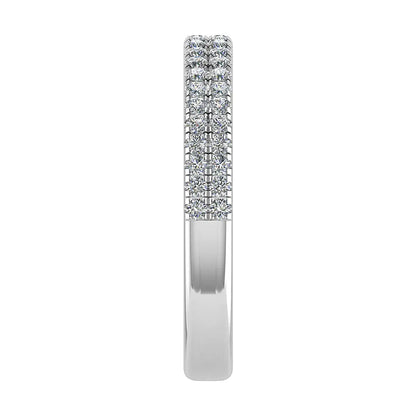 2.60mm Double Row Micro Claw Set 50% - Lab-grown Diamond Ring | 18k White Gold Lester & Brown