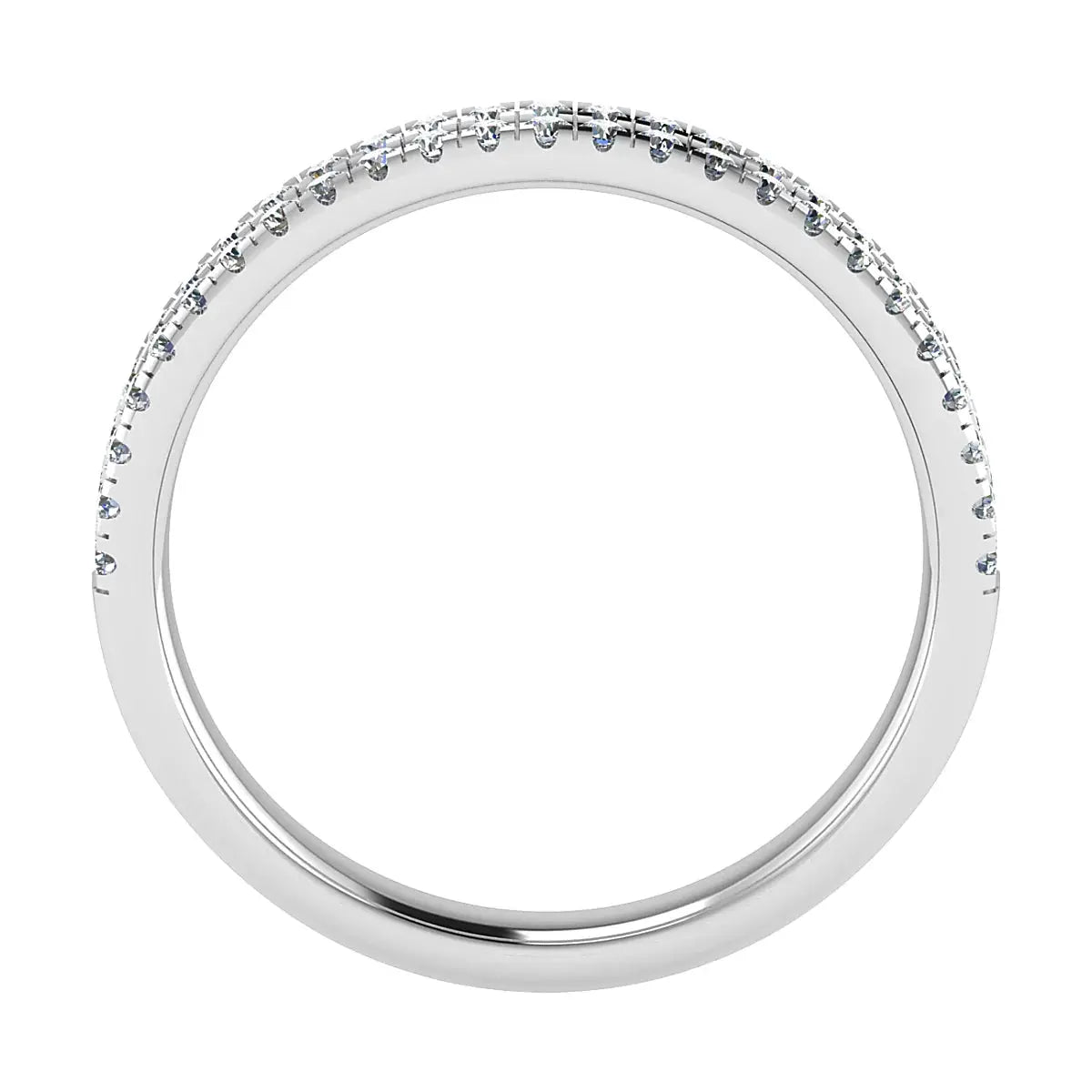 2.60mm Double Row Micro Claw Set 50% - Lab-grown Diamond Ring | 18k White Gold Lester & Brown