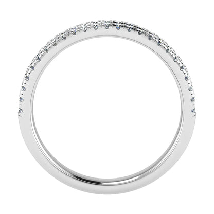 2.60mm Double Row Micro Claw Set 50% - Lab-grown Diamond Ring | 18k White Gold Lester & Brown