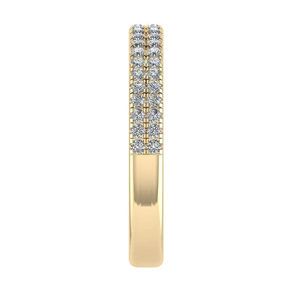 2.60mm Double Row Micro Claw Set 50% - Lab-grown Diamond Ring | 18k Yellow Gold Lester & Brown