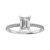 Emerald Rose Gold Lab Grown Diamond Set Shoulders My Store