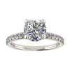 Round 18K White Gold Lab Grown Diamond Set Shoulders (Hidden Halo)