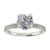 Round 18K Rose Gold Lab Grown Diamond Set Shoulders (Hidden Halo)