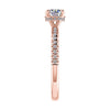 Round 18K Rose Gold Lab Grown Diamond Set Shoulders (Hidden Halo)