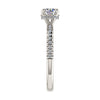 Round 18K White Gold Lab Grown Diamond Set Shoulders (Hidden Halo)