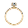 Round 18K Yellow Gold Lab Grown Diamond Set Shoulders (Hidden Halo)