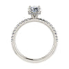 Round 18K White Gold Lab Grown Diamond Set Shoulders (Hidden Halo)