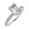 Emerald Platinum Lab Grown Diamond Set Shoulders (Hidden Halo) My Store