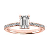 Emerald 18K Rose Gold Lab Grown Diamond Set Shoulders (Hidden Halo) My Store