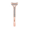 Emerald 18K Rose Gold Lab Grown Diamond Set Shoulders (Hidden Halo) My Store