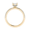 Emerald 18K Yellow Gold Lab Grown Diamond Set Shoulders (Hidden Halo) My Store