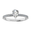 Pear 18K Rose Gold Lab Grown Diamond Set Shoulders (Hidden Halo) My Store