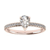 Pear 18K Rose Gold Lab Grown Diamond Set Shoulders (Hidden Halo) My Store