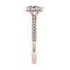 Pear 18K Rose Gold Lab Grown Diamond Set Shoulders (Hidden Halo) My Store