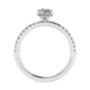 Pear 18K White Gold Lab Grown Diamond Set shoulders (Hidden Halo) My Store