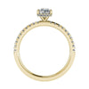 Pear 18K Yellow Gold Lab Grown Diamond Set Shoulders (Hidden Halo) My Store