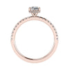 Pear 18K Rose Gold Lab Grown Diamond Set Shoulders (Hidden Halo) My Store