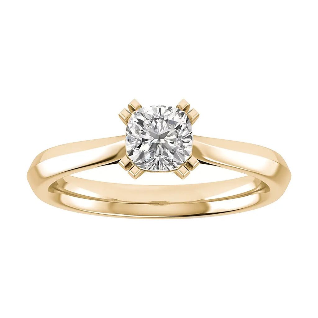 Cushion 18K Yellow Gold Lab Grown Solitaire My Store