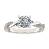 Round 18K White Gold Lab Grown Diamond Set Shoulders