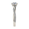 Round 18K White Gold Lab Grown Diamond Set Shoulders