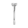 side angle  luxury oval platinum solitaire lab grown diamond engagement ring