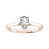 luxury pear rose gold solitaire lab grown diamond engagement ring