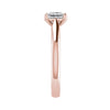 side angle luxury princess rose gold solitaire lab grown diamond engagement ring