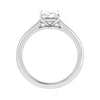 side view luxury princess white gold solitaire lab grown diamond engagement ring