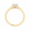side view luxury princess yellow gold solitaire lab grown diamond engagement ring