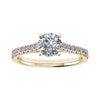 Round White Gold Lab Grown Diamond Set Shoulders