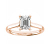 luxury emerald rose gold solitaire lab grown diamond engagement ring
