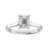 luxury emerald platinum solitaire lab grown diamond engagement ring
