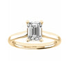 luxury emerald yellow gold solitaire lab grown diamond engagement ring