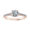 Round White Gold Lab Grown Diamond Set Shoulders