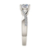Round Platinum Lab Grown Diamond Set Shoulders