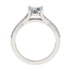 Round Platinum Lab Grown Diamond Set Shoulders