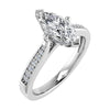 Marquise Platinum Lab Grown Diamond Set Shoulders My Store